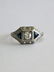 Platinum Art Deco Diamond & Sapphire Ring