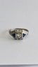 Platinum Art Deco Diamond & Sapphire Ring - 2