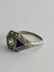 Platinum Art Deco Diamond & Sapphire Ring - 3