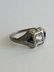 Platinum Art Deco Diamond & Sapphire Ring - 4
