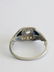 Platinum Art Deco Diamond & Sapphire Ring - 6