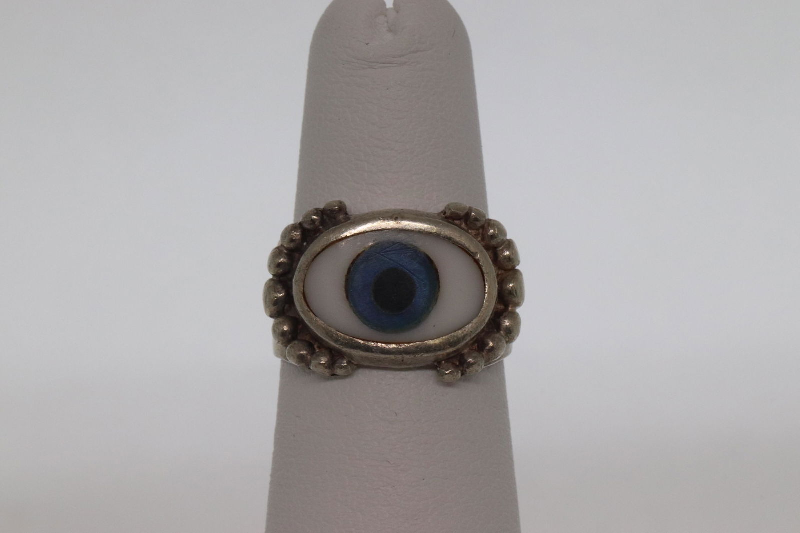 Ladies Silver Ring Evil Eye (1 of 3)