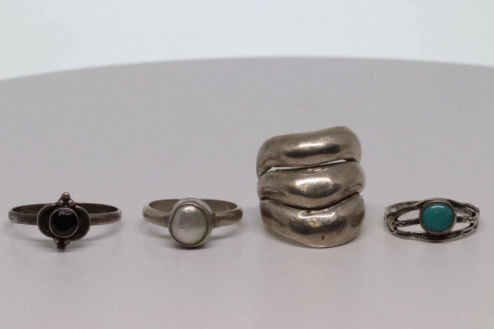 Lot of 4 ladies ring silver 925 (1 of 6)