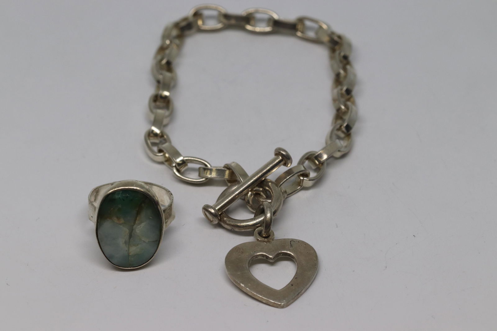 Lot of 2 925 silver Bracelet and a Ring (1 of 3)