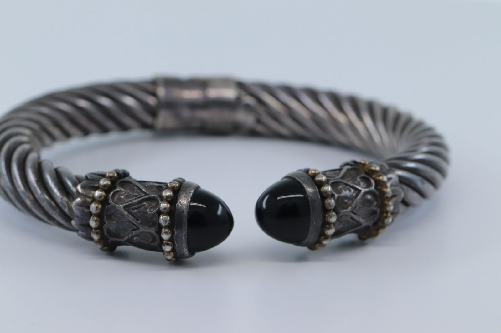 Ladies 925 Art Deco design Cuff Bangele (1 of 3)