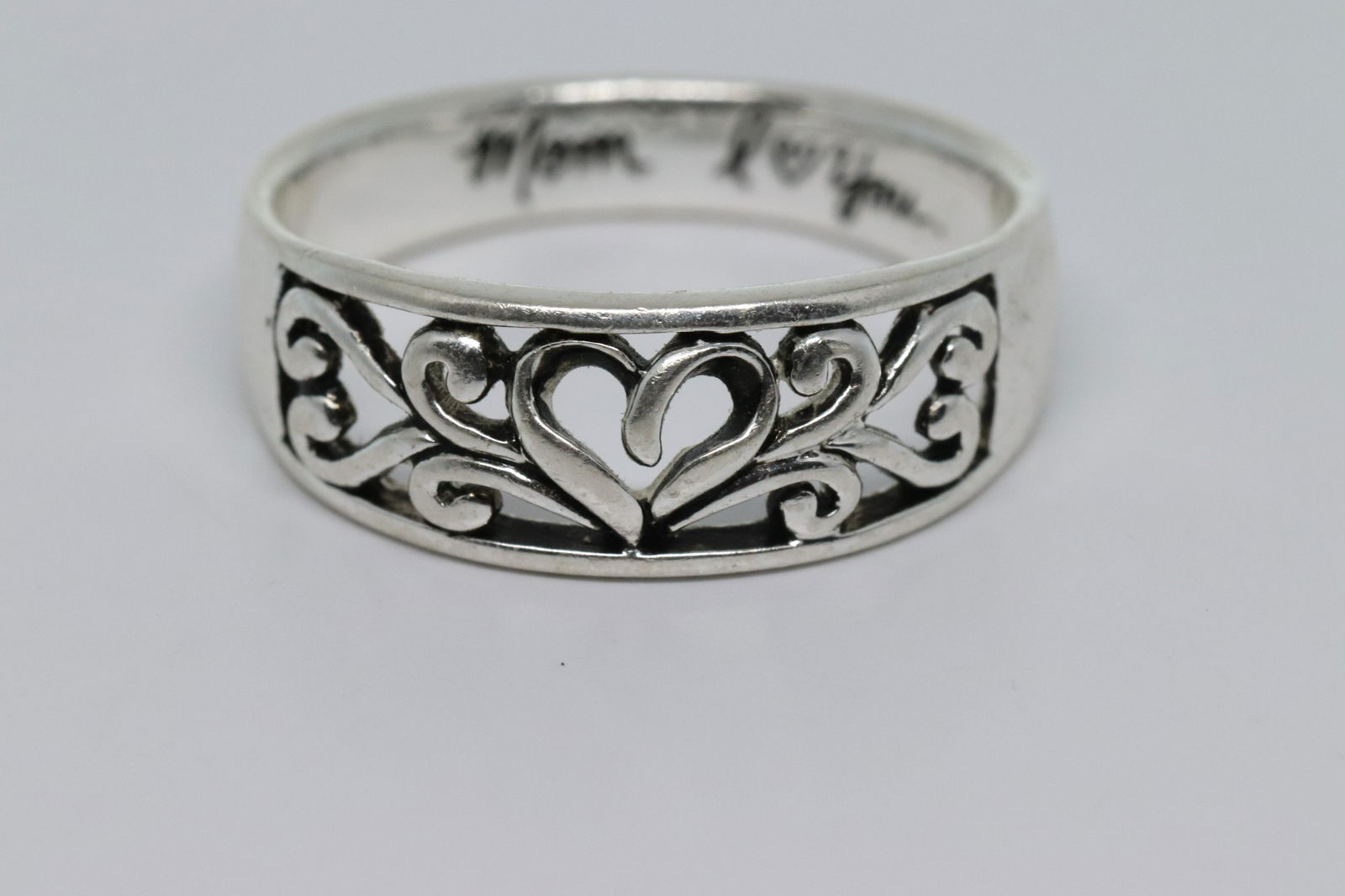 925 Ladies silver Heart Ring (1 of 3)