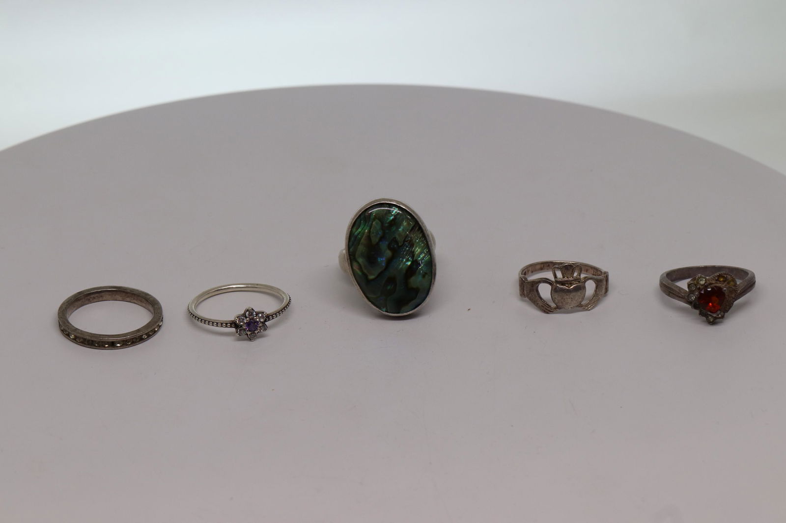 5 assorted rings with colored stones (1 of 4)
