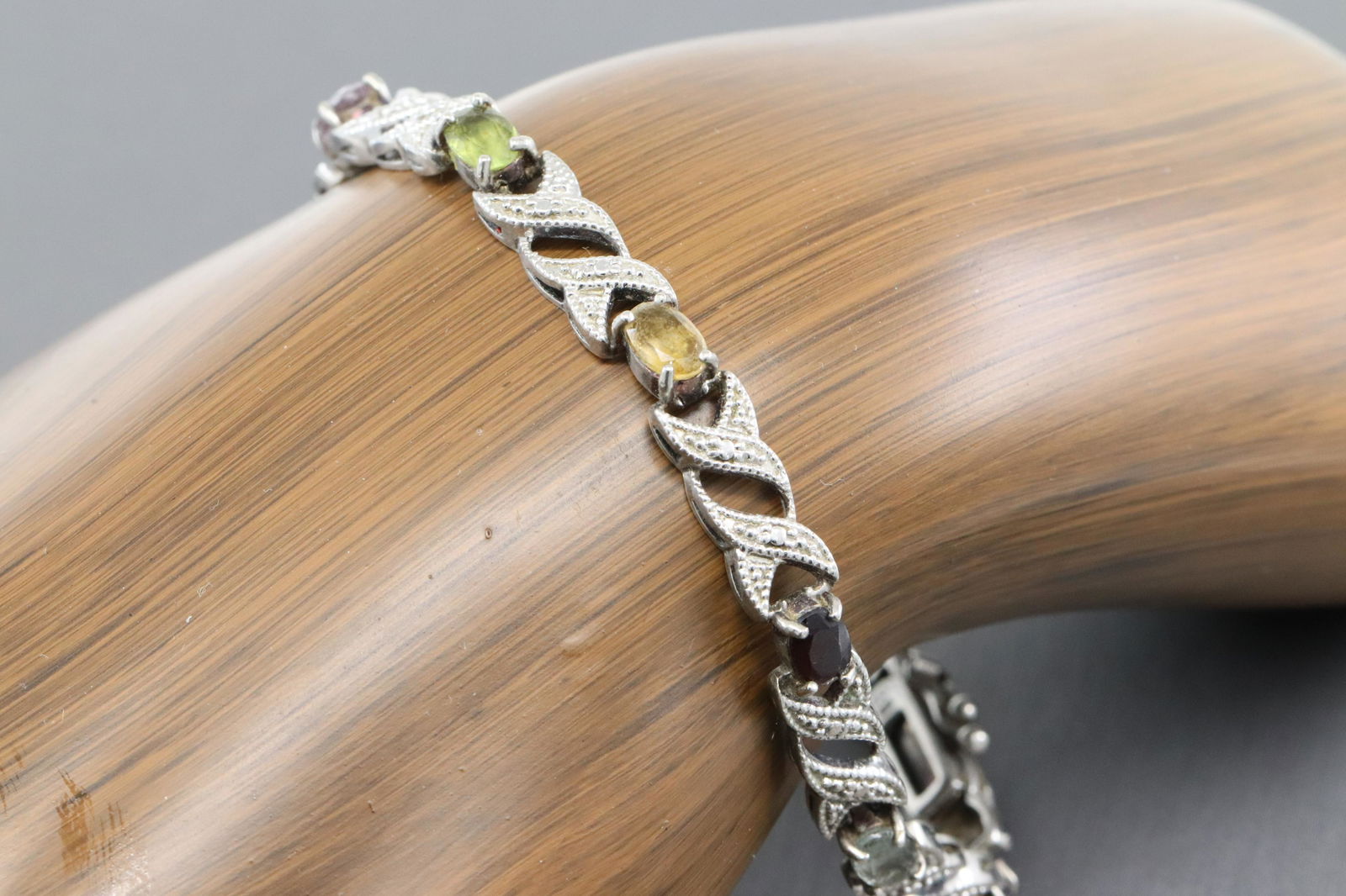 925 multi color stone bracelet (1 of 3)