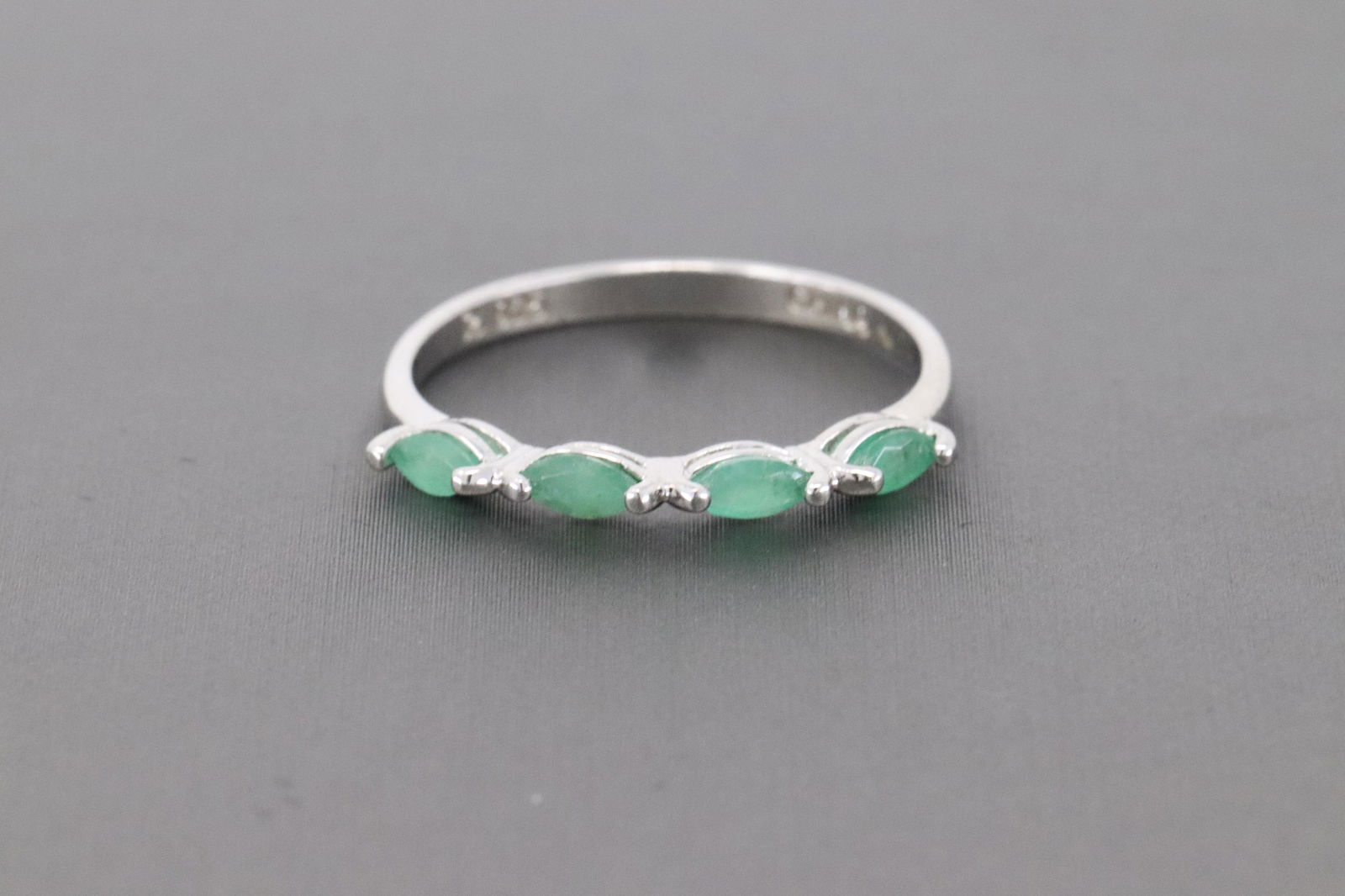 Silver With Emerald Ring (1 of 3)