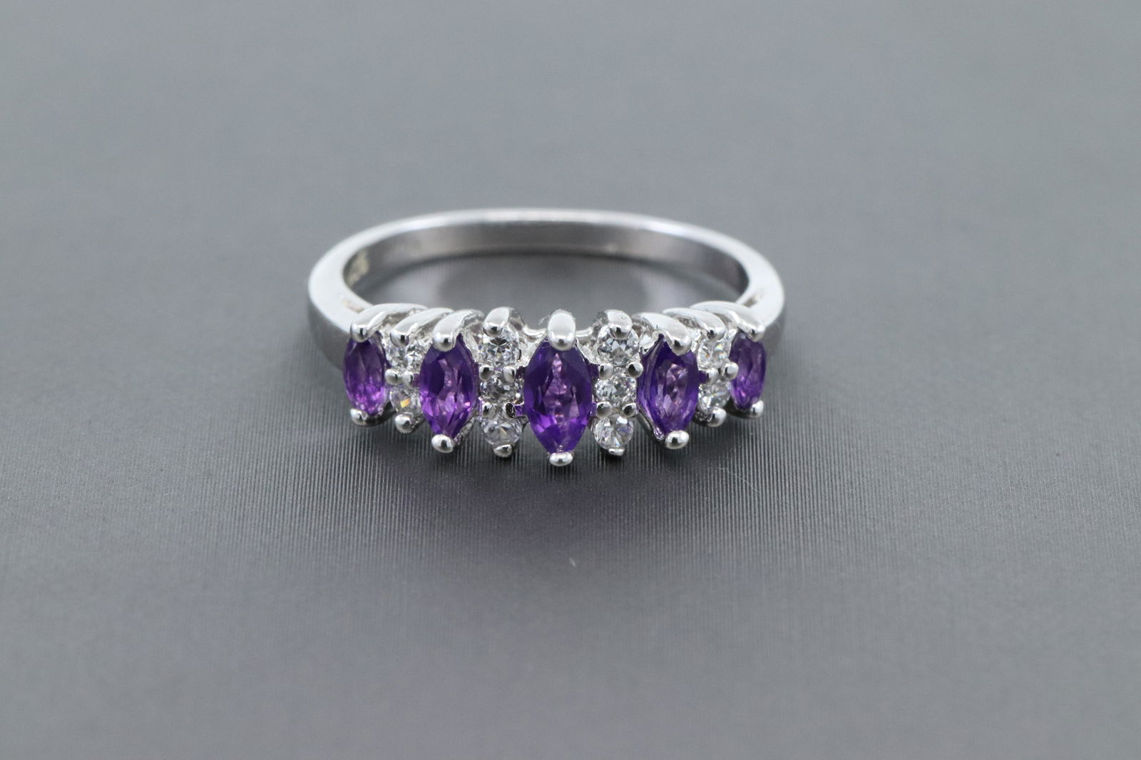 Silver Marquise Cut Amethyst (1 of 4)