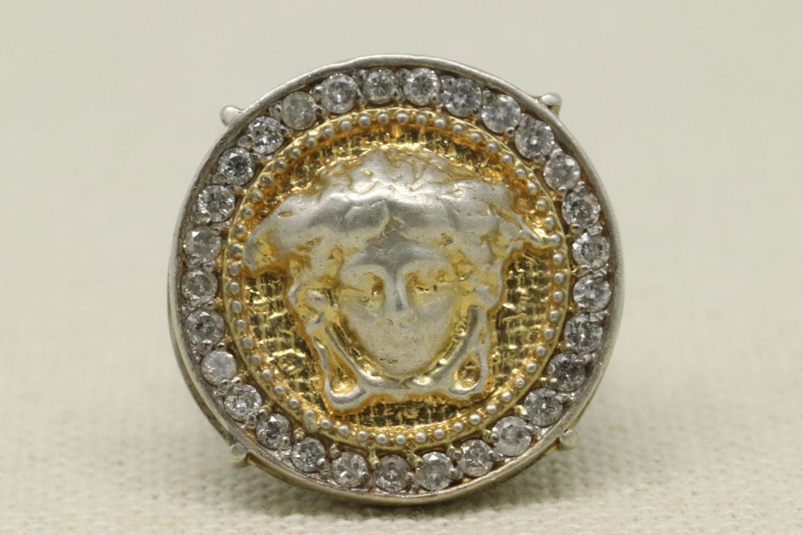 Mens Diamonds Silver Ring (1 of 4)