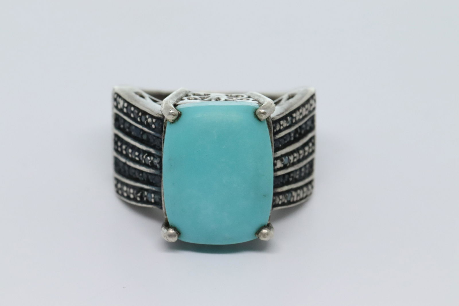 Ladies 925 Silver Turquoise Ring. (1 of 3)