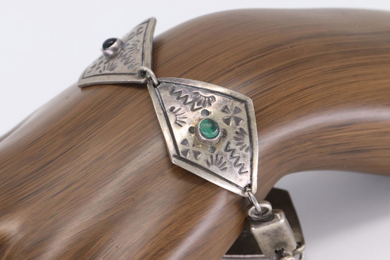 Silver Bracelet w/ Cabochon Stones (1 of 3)