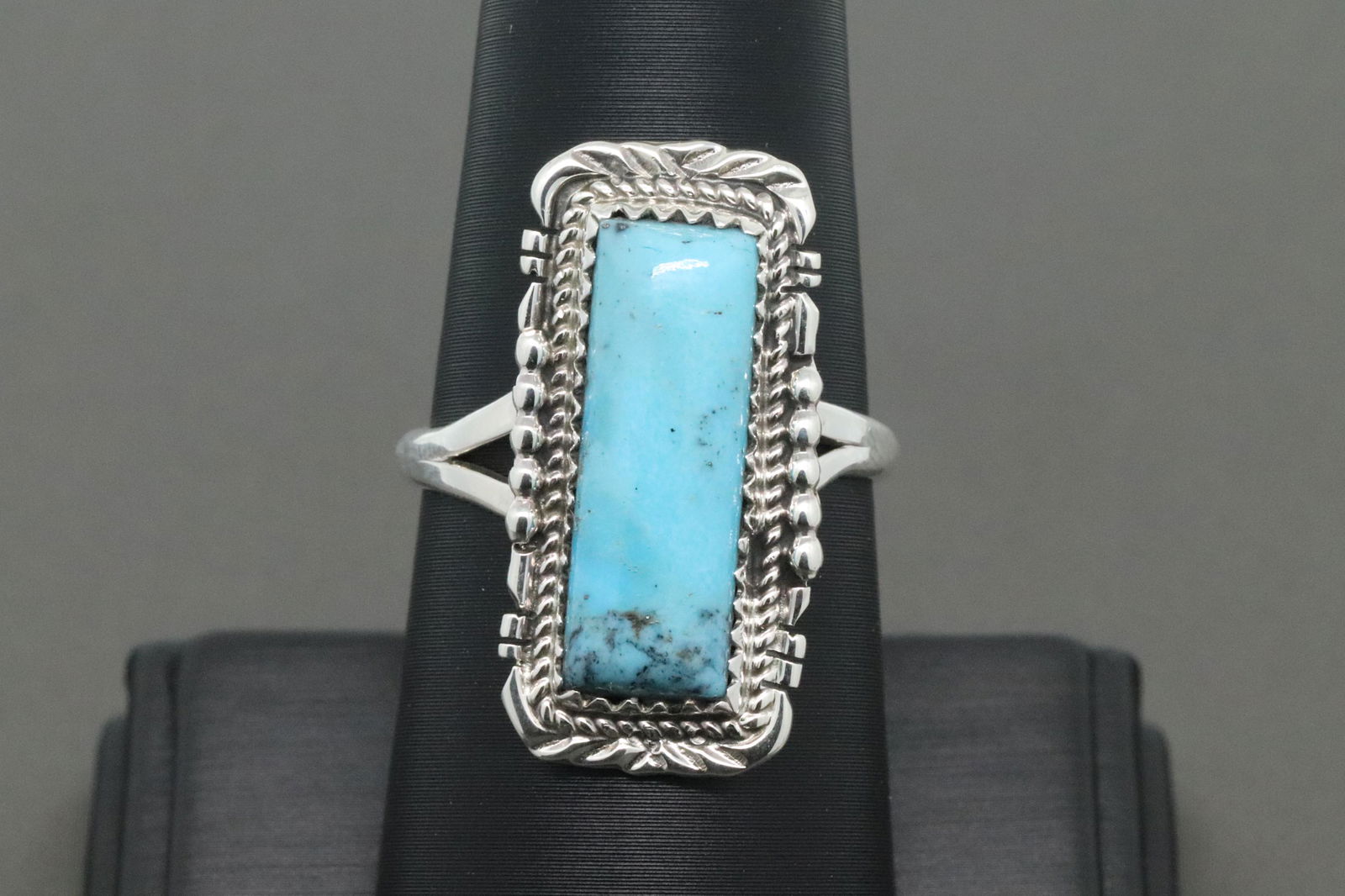 Navajo Sterling Silver Turquoise Ring. (1 of 4)