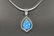 Ladies Blue Opal Necklace. - 2