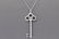 Tiffany & Co Silver Fleur De Lis Large Key Pendant