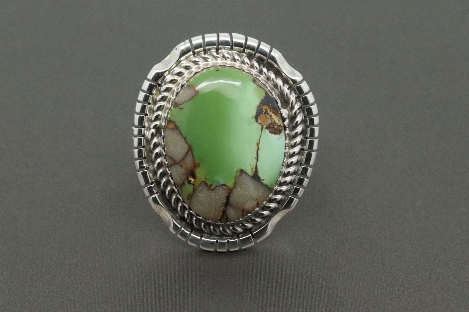 Sterling Navajo Green Turquoise Ring. (1 of 5)