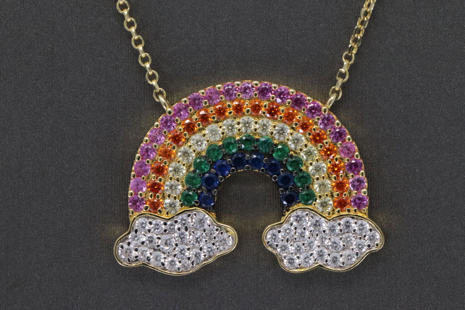 925 Silver Rainbow Necklace (1 of 6)