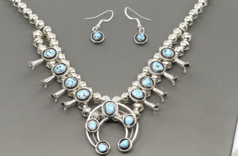 Sterling Silver Navajo squash blossom Set (1 of 7)