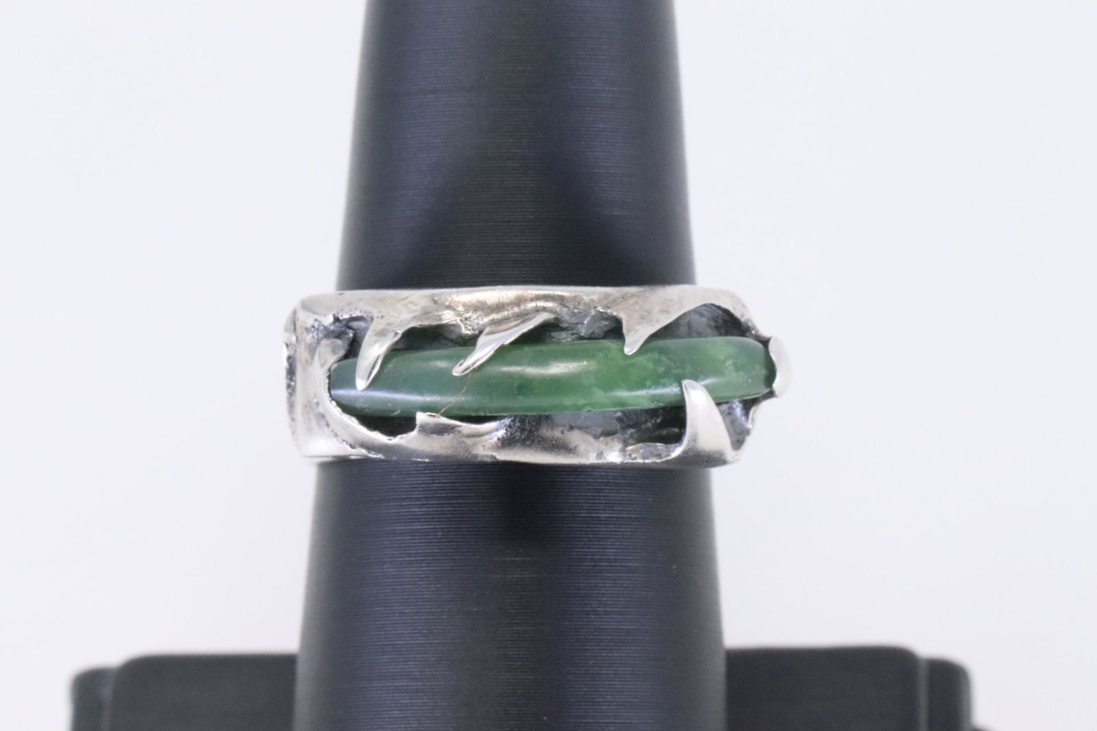 925 Silver Mens Jade Ring (1 of 3)