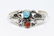 Sterling Silver Navajo Turquoise And Coral Bracelet.