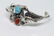 Sterling Silver Navajo Turquoise And Coral Bracelet. - 2