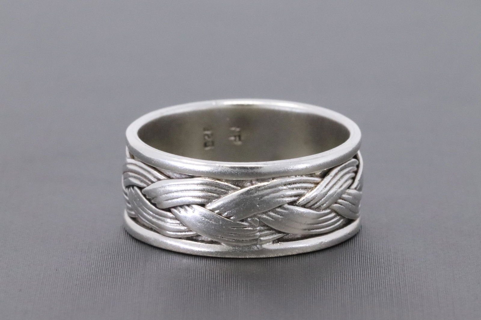 Silver Rope Band Ring Solid 925 Silver (1 of 3)