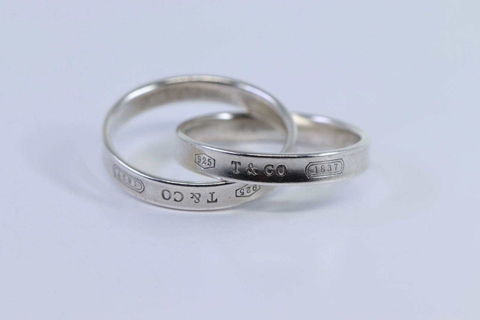 Tiffany & Co Silver 1837 Interlocking Circles Double (1 of 3)