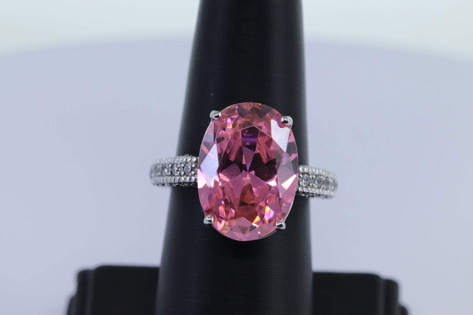 Ladies Pink Topaz Ring. (1 of 3)