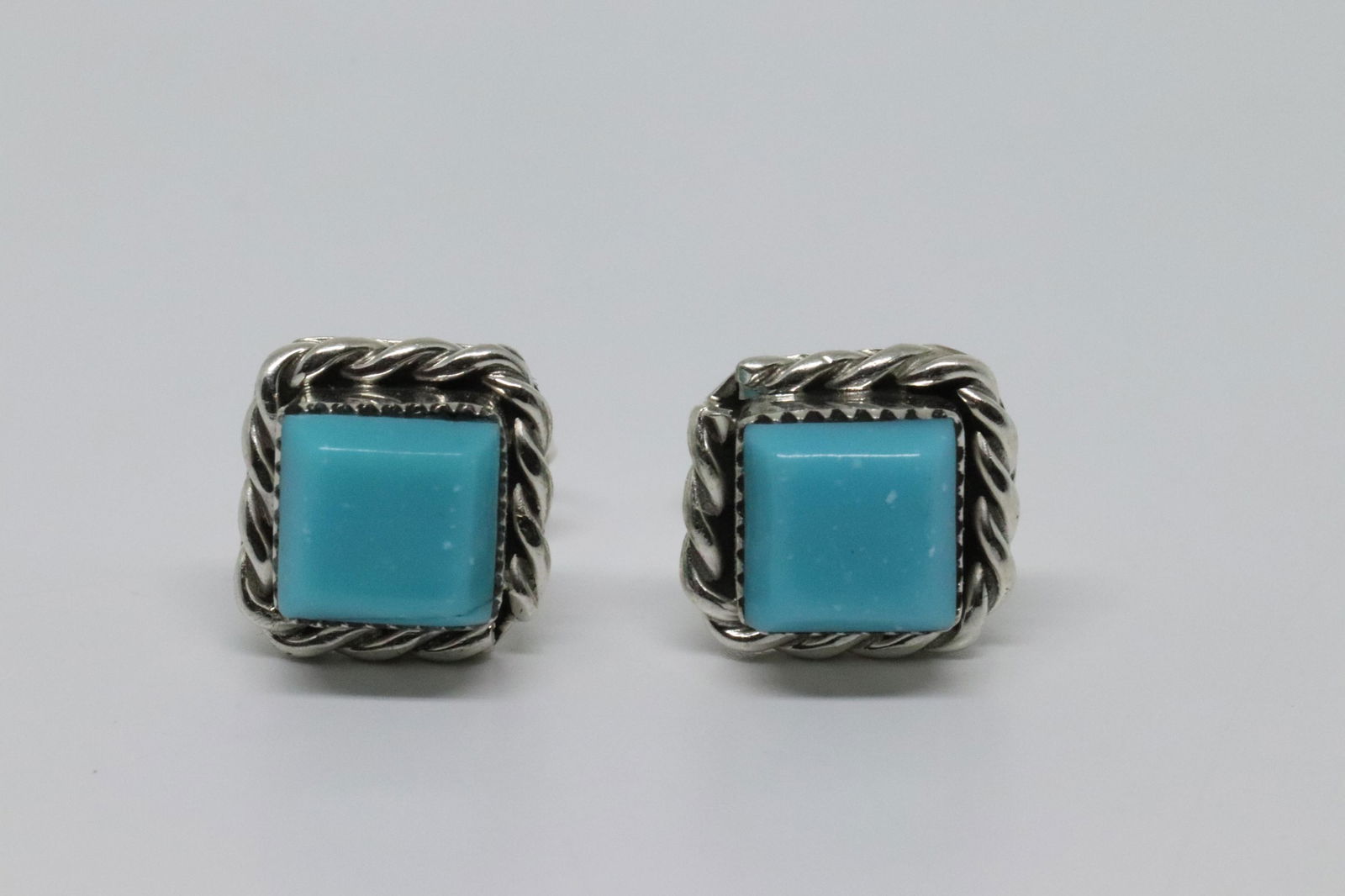 Sterling Silver Post Zuni Earrings (1 of 2)