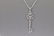 925 Silver Ladies Key Necklace. - 2