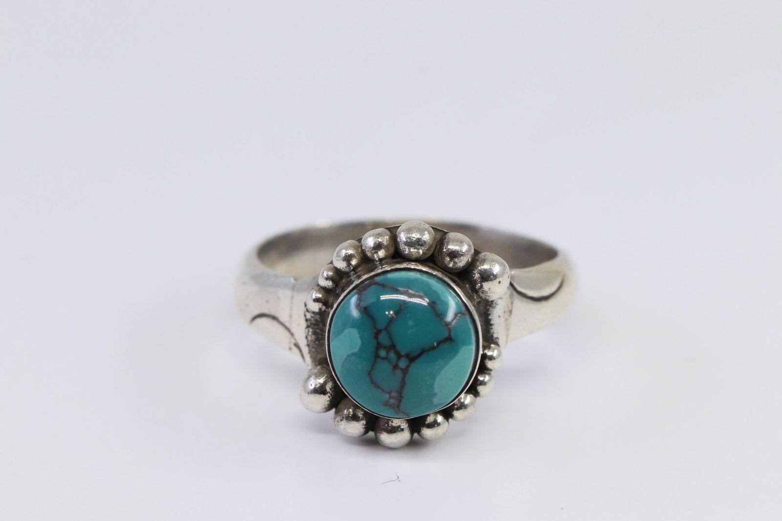 925 Ladies Silver Turquoise Ring (1 of 3)