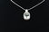Ladies silver Necklacew/ Green Topaz - 2
