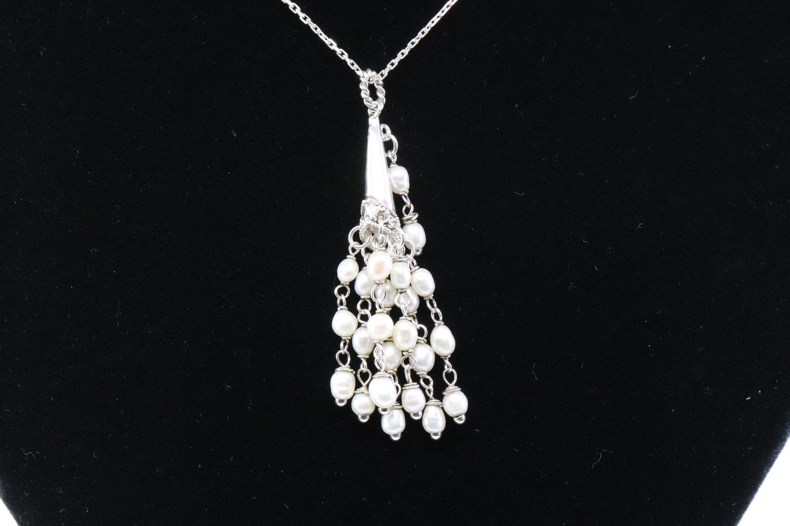 Art Deco Sterling Silver | Pearl Necklace (1 of 3)