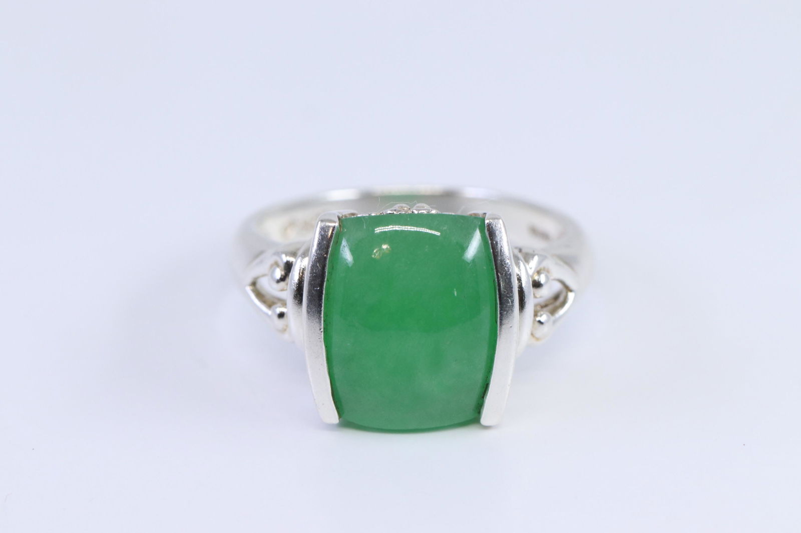 925 Silver Jade Ring. (1 of 3)