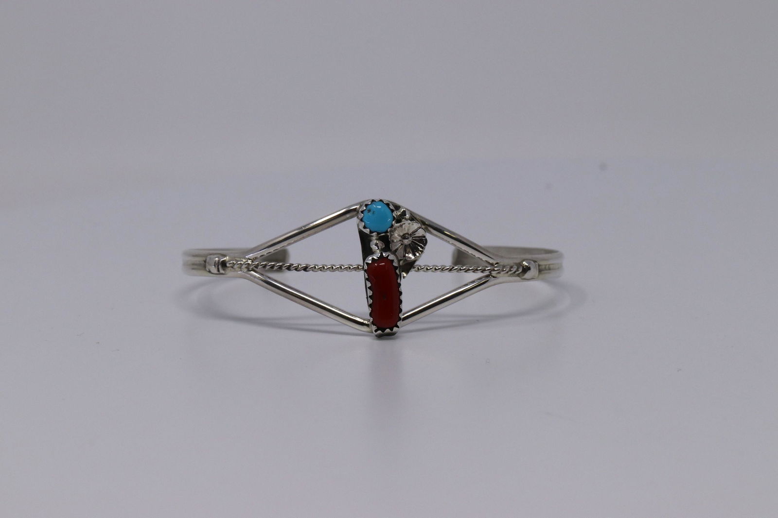 Navajo Sterling Silver Cuff Bangle (1 of 4)