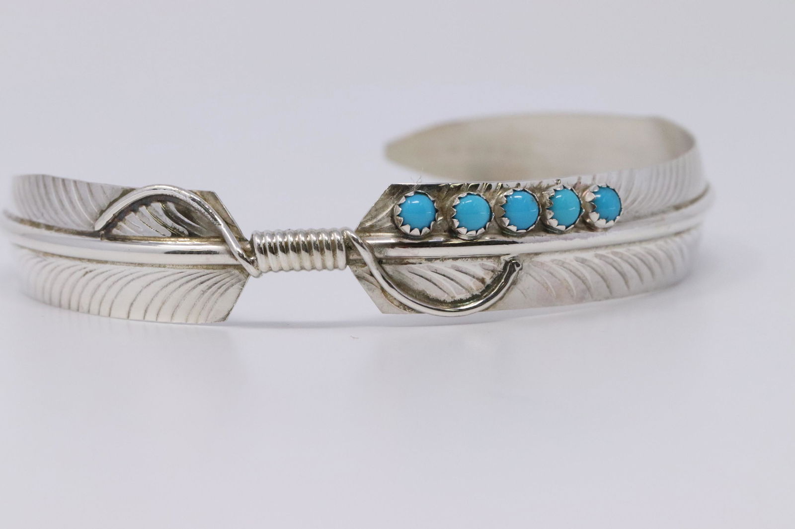 Sterling Silver Feather Wrap Style Bracelet. (1 of 4)