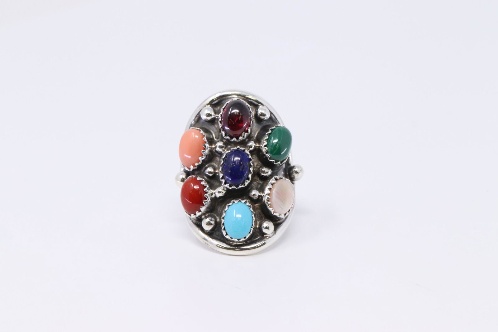 Navajo Ladies Sterling Silver Ring. (1 of 3)