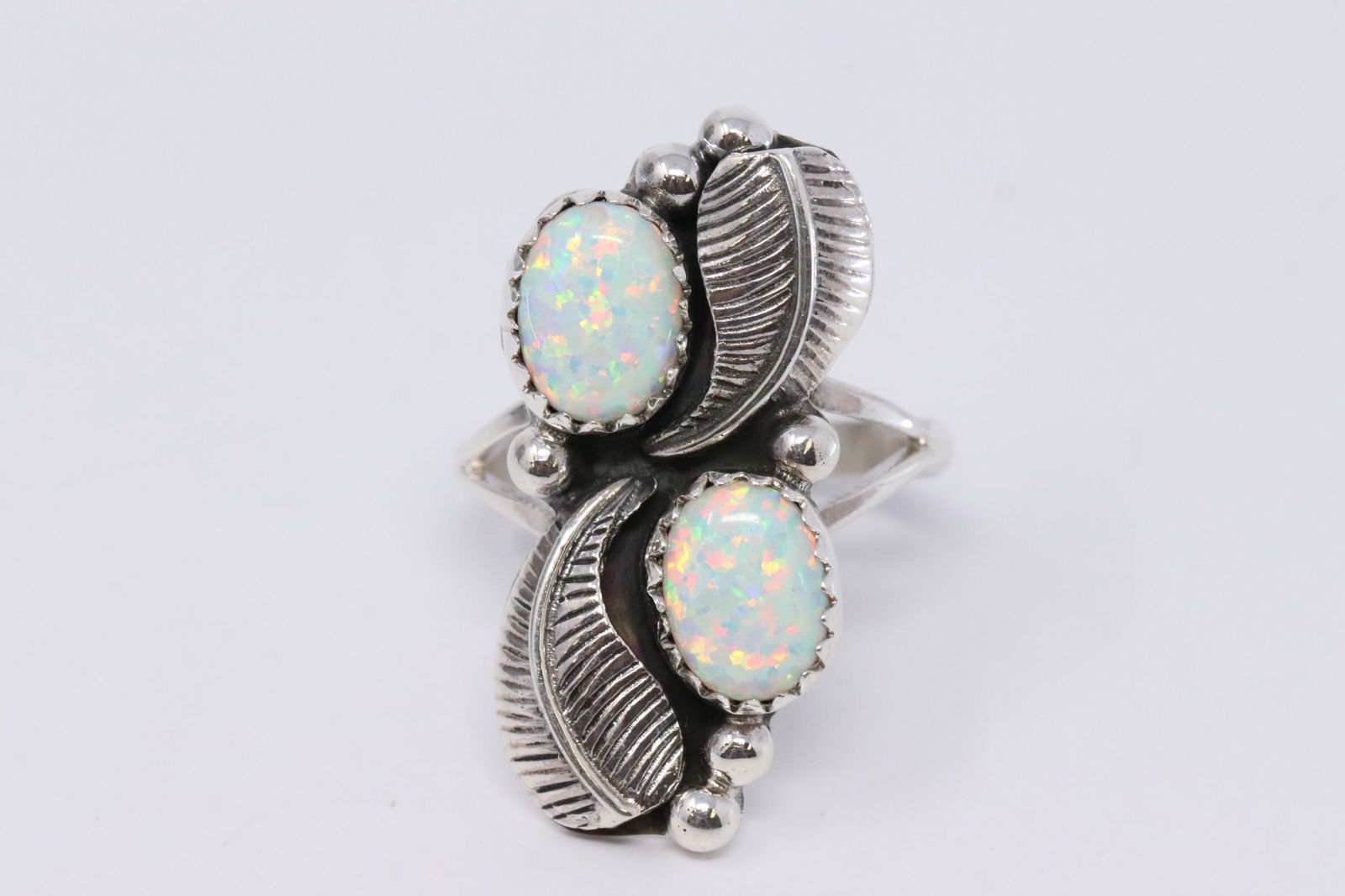 Sterling Silver Navajo Opal Ring. (1 of 2)
