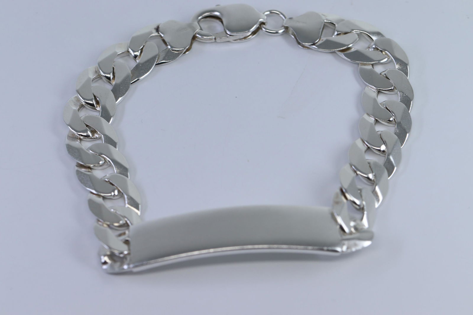 Men's 925 Silver Name Tag Bracelet (1 of 5)