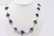 Navajo necklace has turquoise nuggets with purple shell - 2