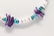 Navajo necklace has turquoise nuggets with purple shell - 3