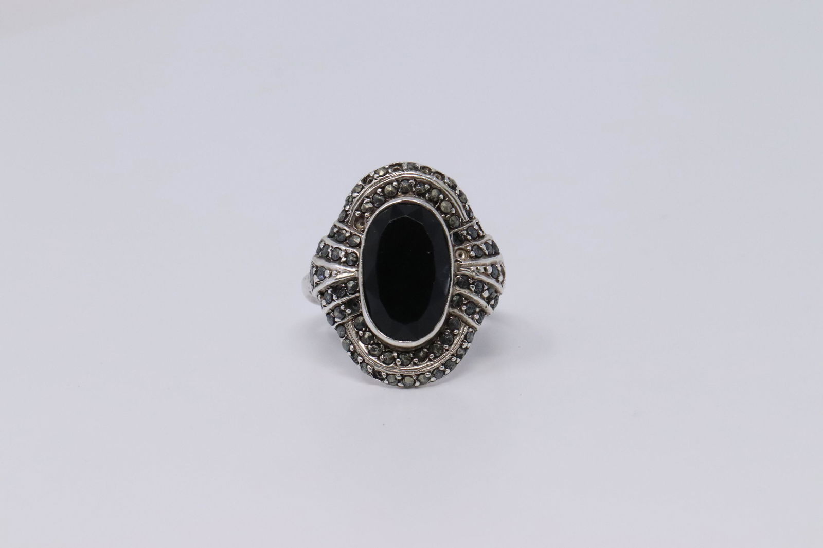 Ladies Art Deco 925 Silver Ring (1 of 2)