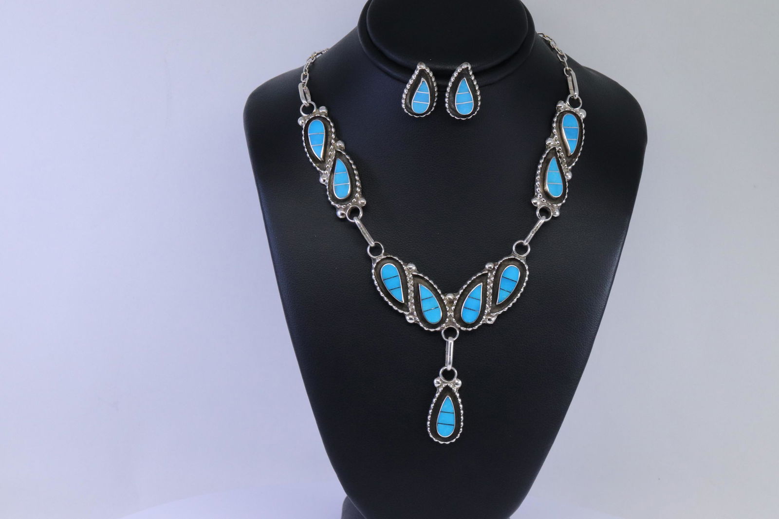 Navajo Sterling Silver Set. (1 of 5)