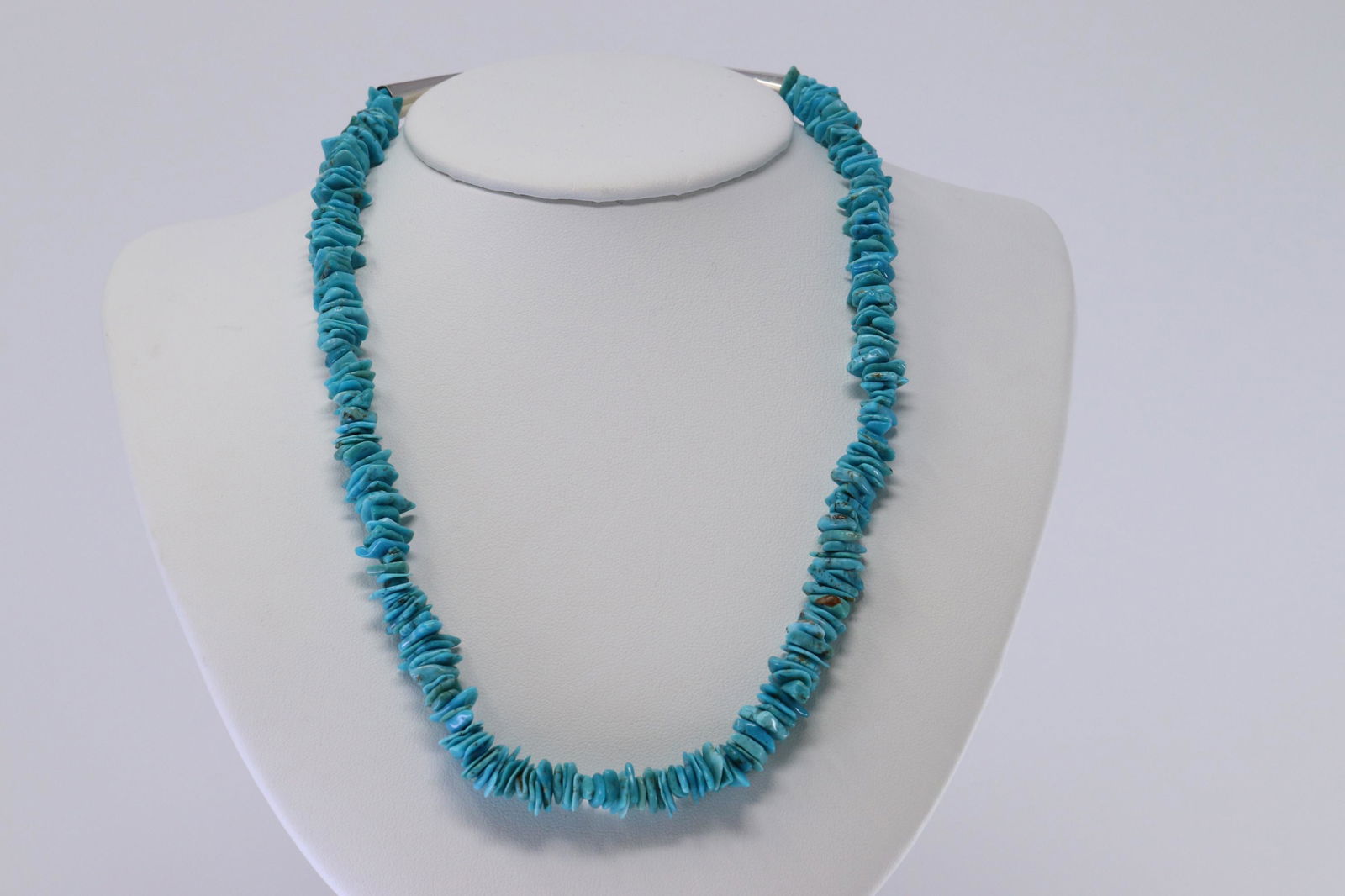 Navajo Sterling Silver Turquoise Necklace. (1 of 5)