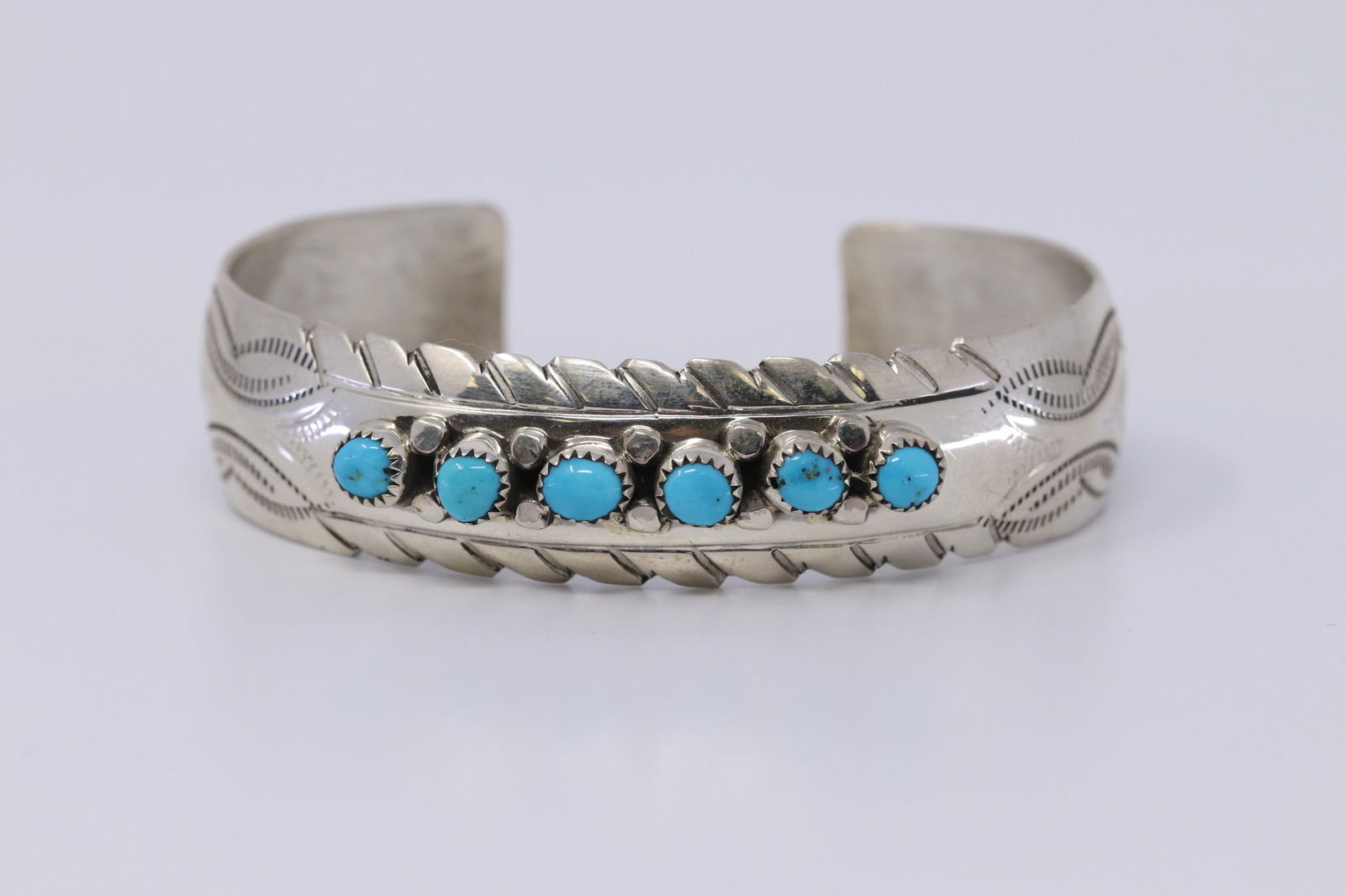 Native American Navajo Turquoise Bangle by Randall (1 of 3)