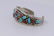Navajo Handmade Sterling Silver Turquoise & Coral - 2