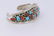 Navajo Handmade Sterling Silver Turquoise & Coral - 3