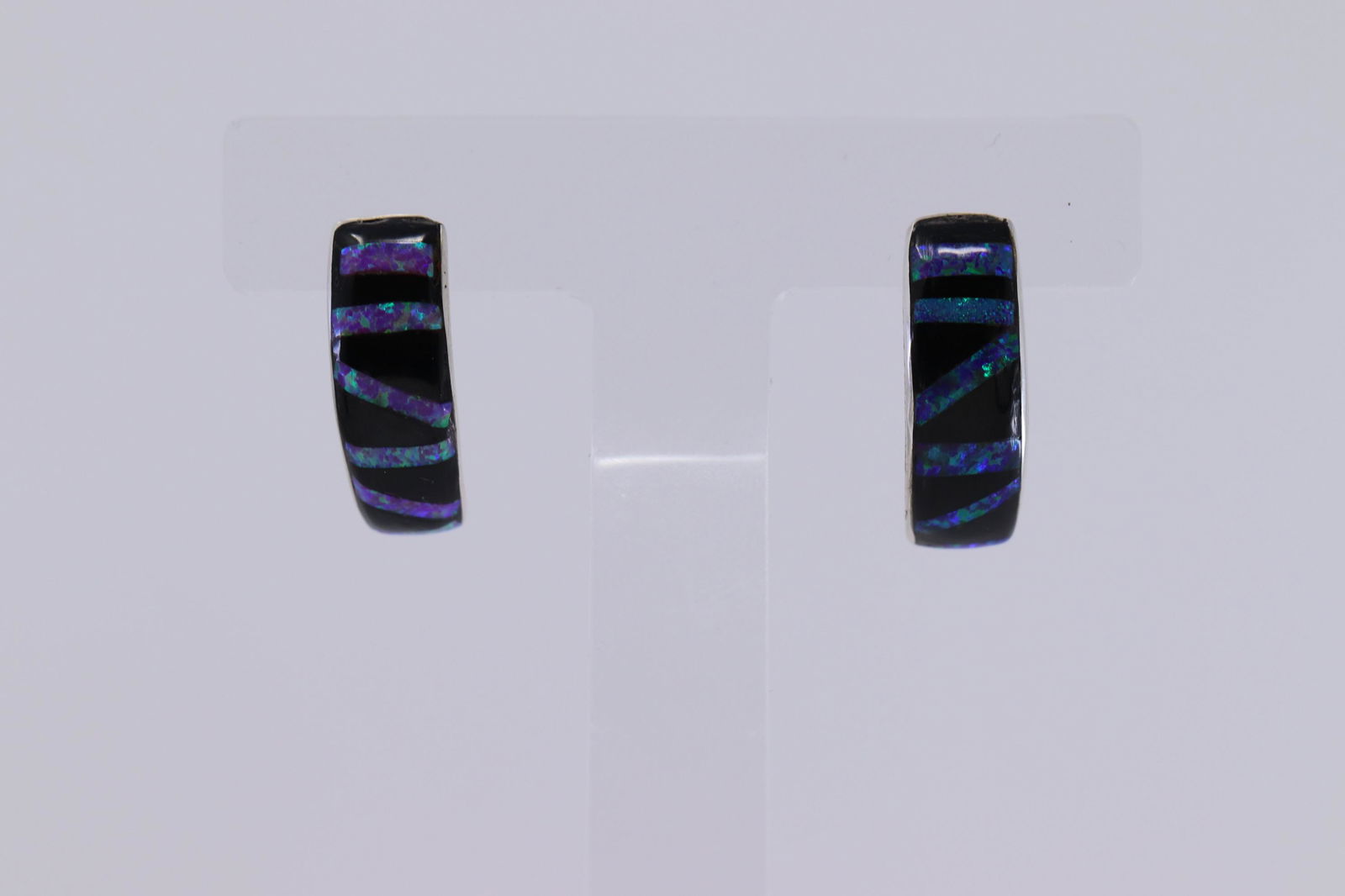 Native American Zuni Handmade Opal Earrings. (1 of 3)