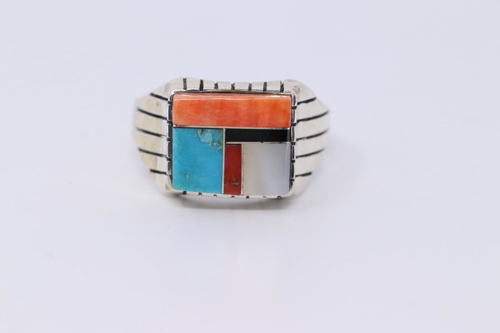 Navajo Native American Sterling Silver Multi Stone (1 of 4)